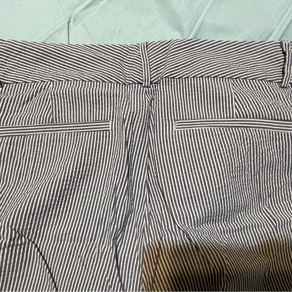 Ann Taylor women’s seersucker blue/white Pants. Size 12 - Picture 3 of 3